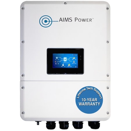 Aims Power Hybrid Inverter Charger 6.6 Kw Inverter Output 15Kw Solar Input Grid Tie & Battery Back Up PIHY9600